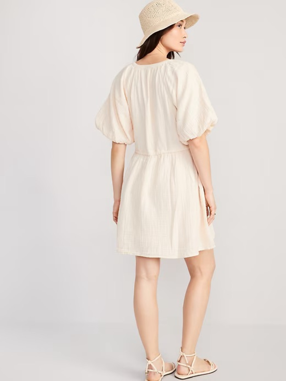 Old Navy Cream Puff-Sleeve Mini Dress - Picture 2 of 3